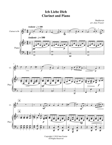 Ich Liebe Dich (arr. Jane Frasier)