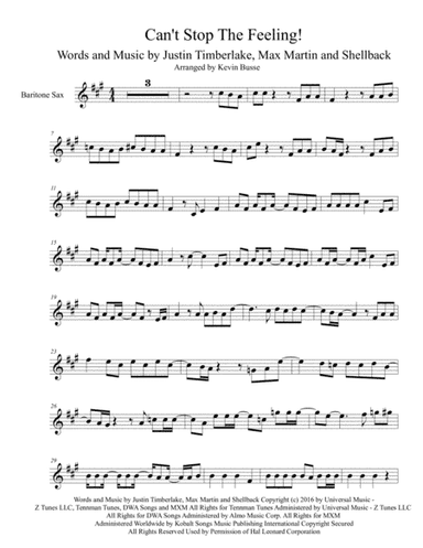 Can't Stop The Feeling  from TROLLS (arr. Kevin Busse)