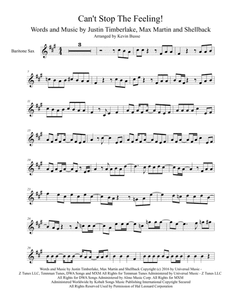 Can't Stop The Feeling  from TROLLS (arr. Kevin Busse)