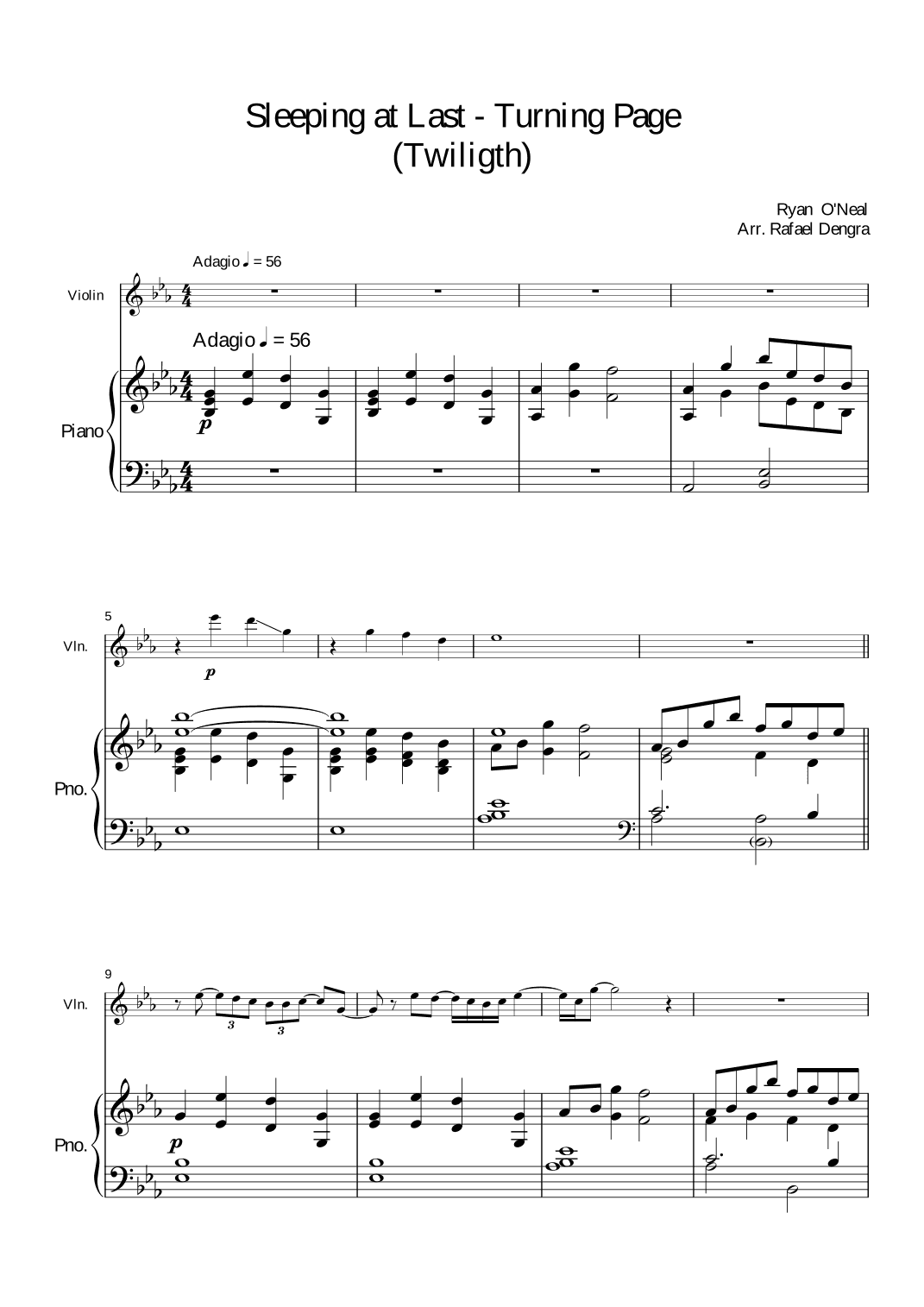 Turning Page (arr. Rafael Dengra)