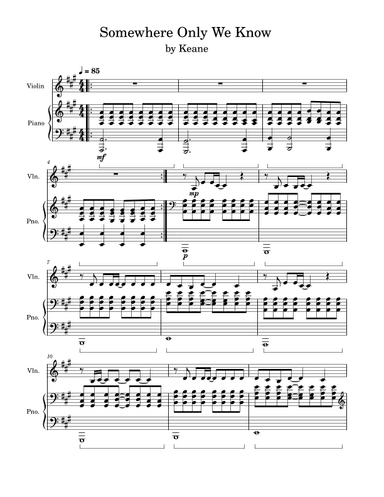 Somewhere Only We Know (arr. Anya Alston)