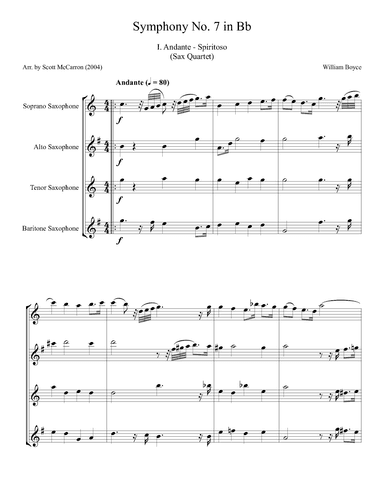 Symphony No. 7 in Bb (arr. Scott McCarron)