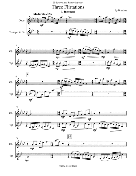 Three Flirtations for Oboe and Trumpet