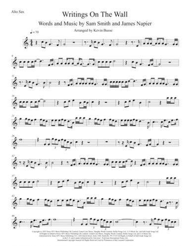 Writing's On The Wall from the film SPECTRE (arr. Kevin Busse)