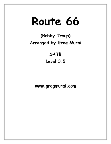 Route 66 (arr. Greg Murai)