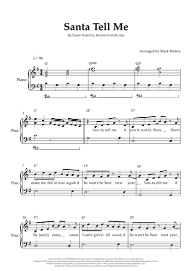 Santa Tell Me (arr. Mark Waters)