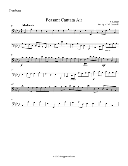 Air from Peasant Cantata (arr. Nick Lacanski)