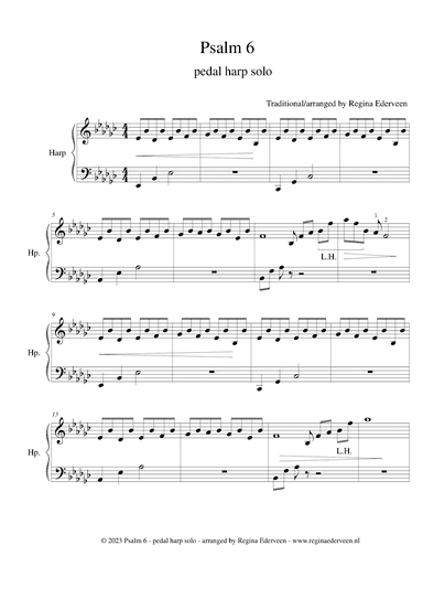 Psalm 6 - pedal harp solo