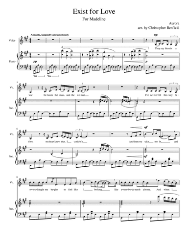 Exist For Love (arr. Christopher Benfield)
