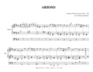 ARIOSO - Veracini F.M. - Arr. for Organ 3 straff (arr. Renato Tagliabue)