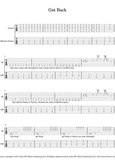 Get Back (arr. The Smelly Tele)