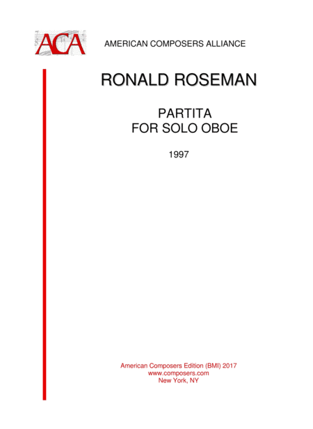 [Roseman] Partita for Solo Oboe