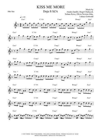 Kiss Me More (arr. The Sheet Music Library)