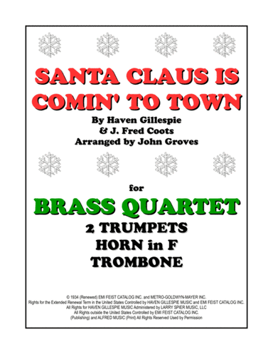 Santa Claus Is Comin' To Town (arr. John Groves)