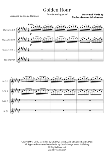 Golden Hour (arr. Nikolas Marianno)