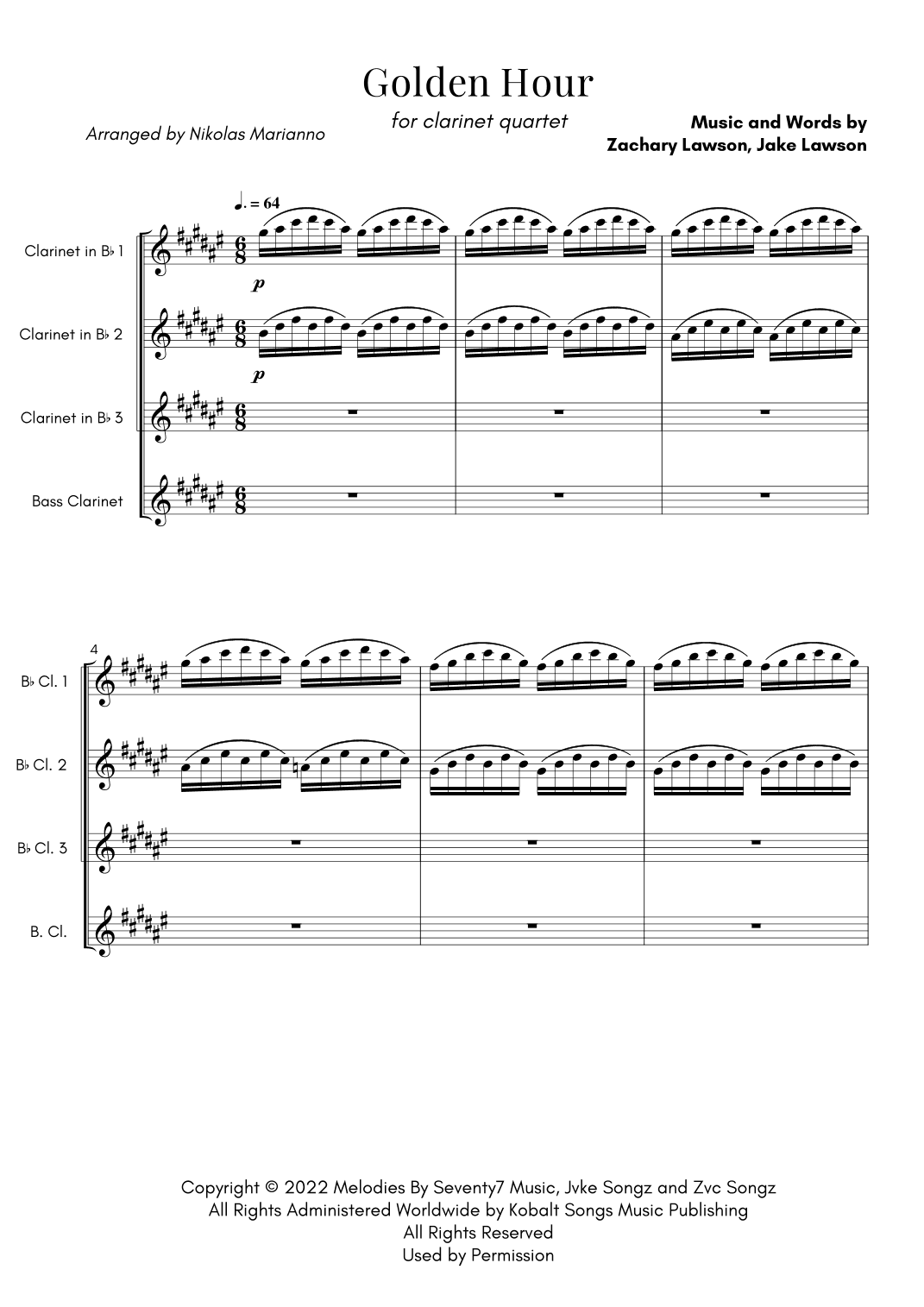Golden Hour (arr. Nikolas Marianno)