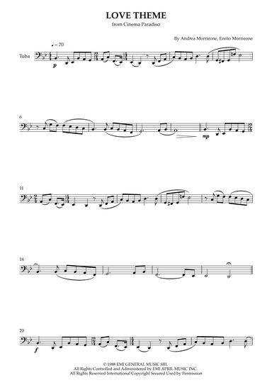 Love Theme (tema D'amore) (arr. Karen Gueiros)