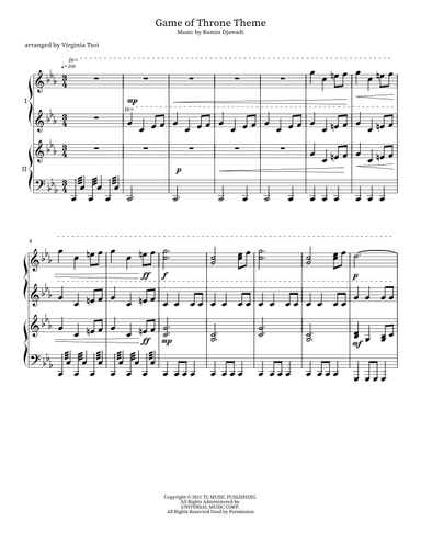 Game Of Thrones (arr. Virginia Tsoi)