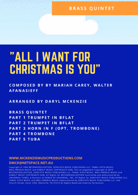 All I Want For Christmas Is You (arr. Daryl McKenzie)