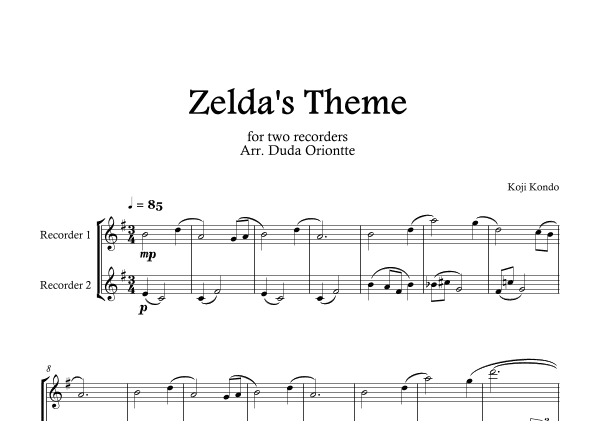 Zelda's Theme (arr. Duda Oriontte)