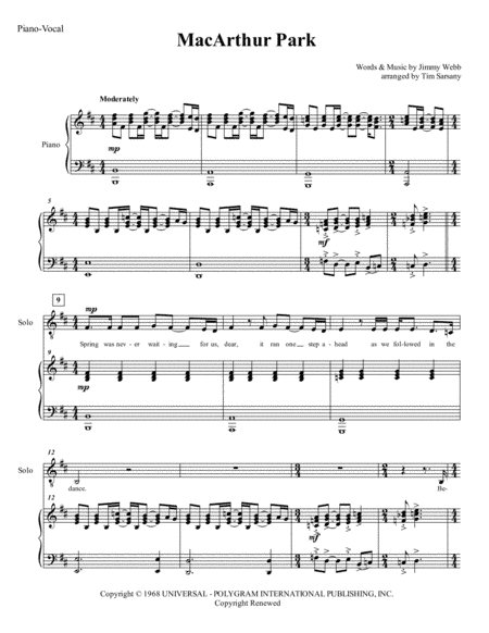 Macarthur Park (arr. Tim Sarsany)