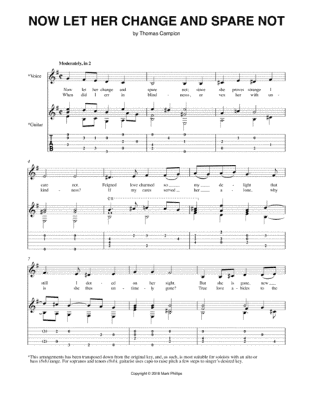 Now Let Her Change and Spare Not (arr. Mark Phillips)
