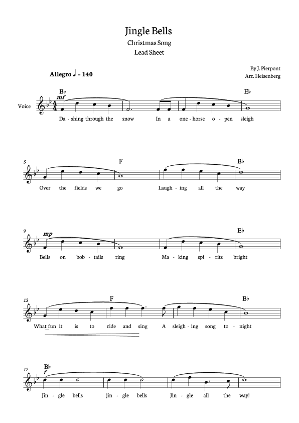 Jingle Bells (arr. Heisenberg)