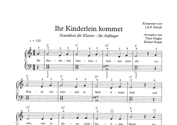 Ihr Kinderlein kommet (arr. Theo Degler)