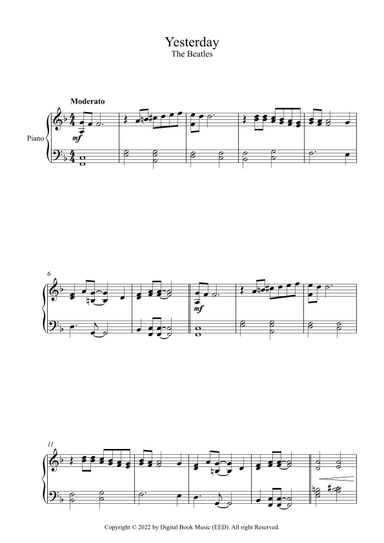 Yesterday (arr. Digital Book Music)