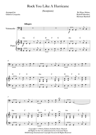 Rock You Like A Hurricane (arr. Gildson Cerqueira)