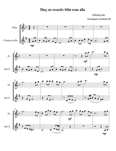 Hay un mundo felíz (arr. Eustaquio Cordova M.)