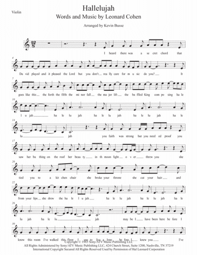 Hallelujah (arr. Kevin Busse)