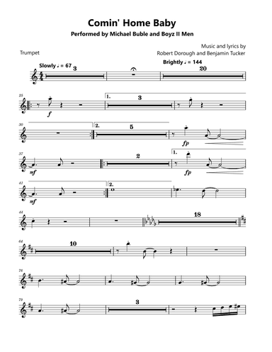 Comin' Home Baby (arr. David Lartey)