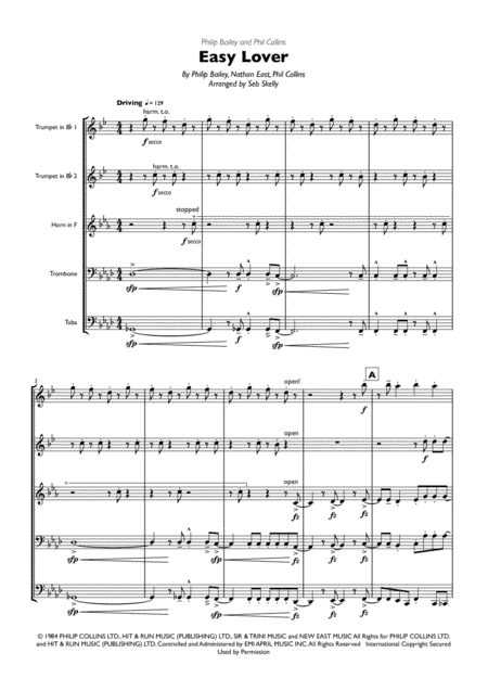 Easy Lover (arr. Seb Skelly)