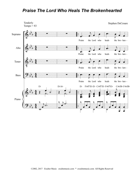 Praise The Lord Who Heals The Brokenhearted (Solos with SATB)