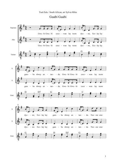 Guabi Guabi (arr. Sylvia Miles)