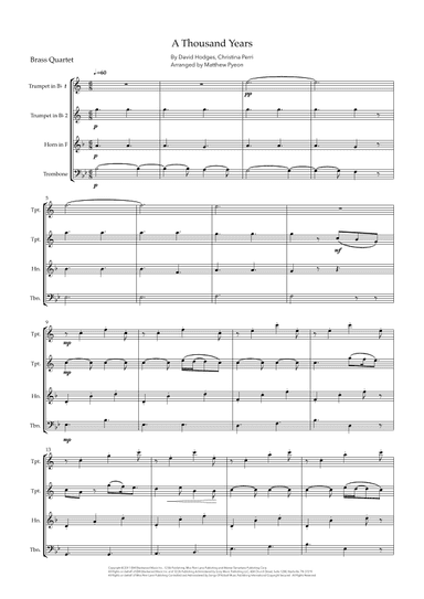 A Thousand Years (arr. Matthew pyeon)
