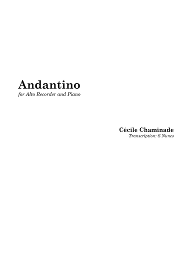 Andantino (arr. Steven Nunes)