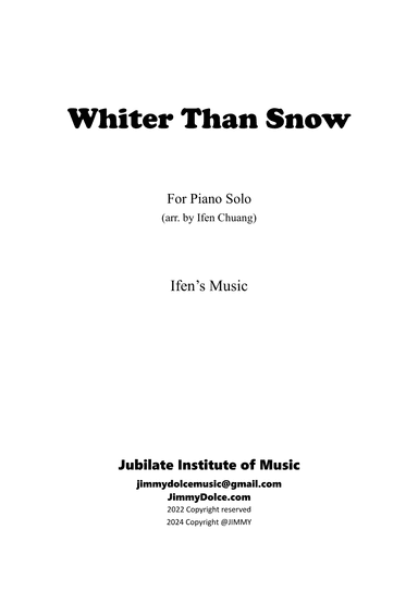 Whiter Than Snow (arr. Ifen Chuang)