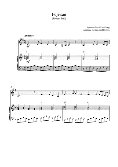 Fuji-san (Mount Fuji) (arr. Kaiserin Rebecca)
