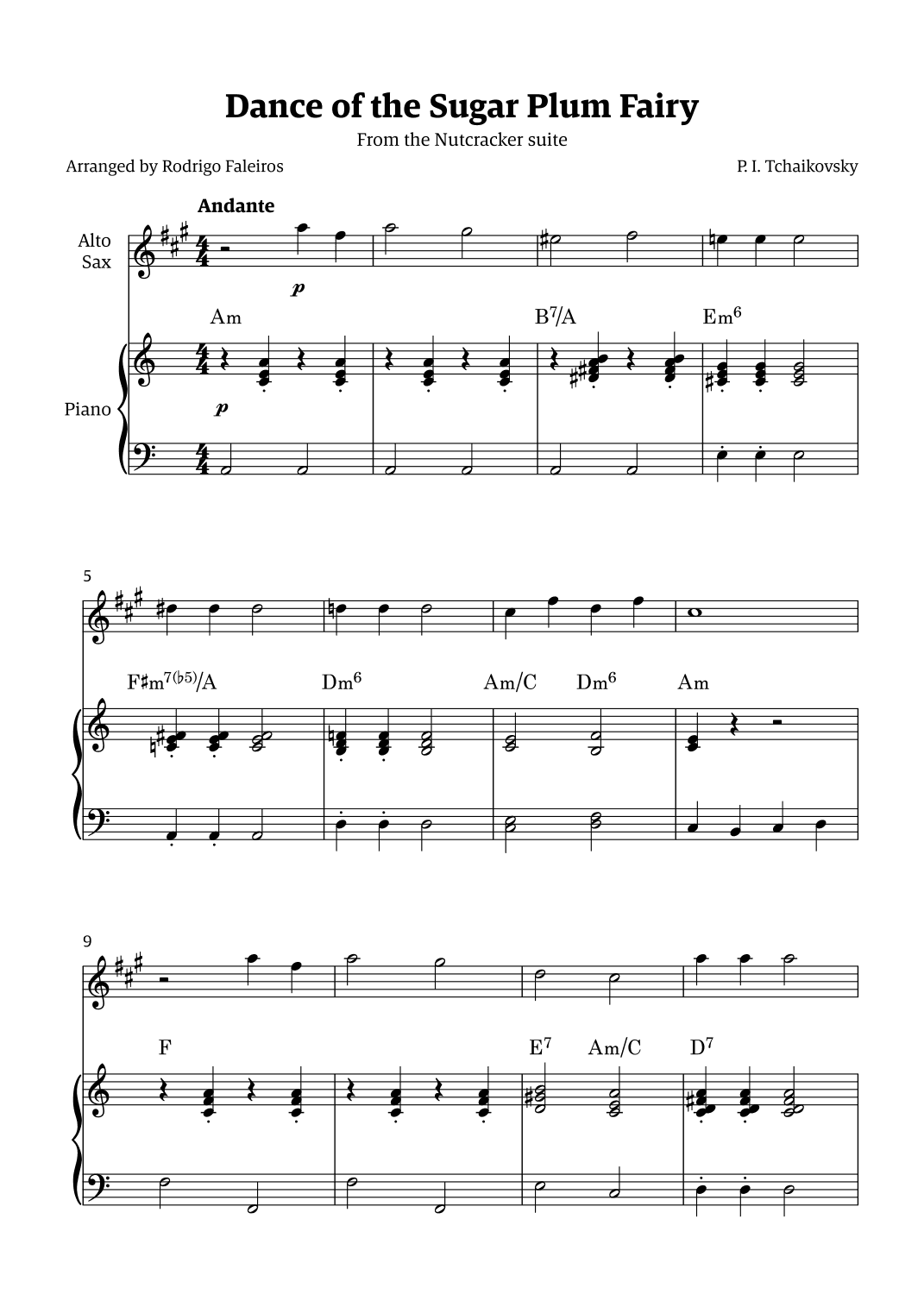 Sugar Plum Fairy theme (arr. Rodrigo Faleiros)