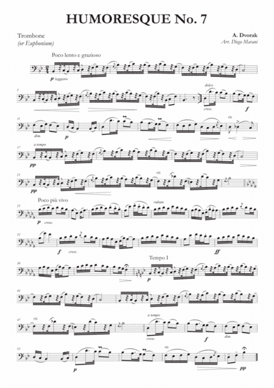 Humoresque No. 7 for Trombone and Piano (arr. Diego Marani)