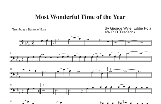 The Most Wonderful Time Of The Year (arr. P. R. Frederick)