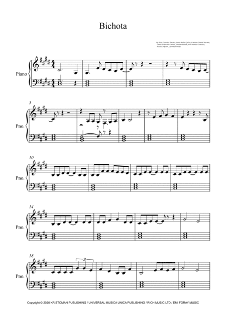 Bichota (arr. André Laitano)