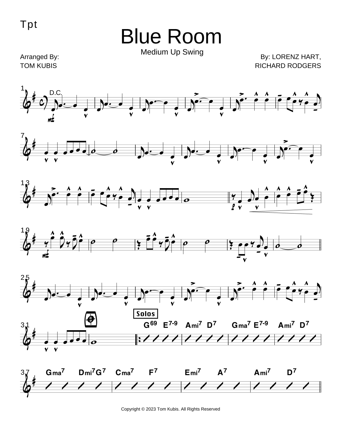 Blue Moon Revisited (arr. Tom Kubis)
