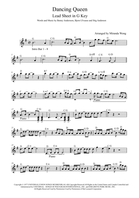 Dancing Queen (arr. Miranda Wong)