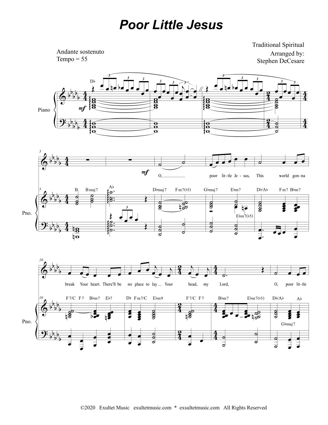 Poor Little Jesus (Vocal Solo) (arr. Stephen DeCesare)