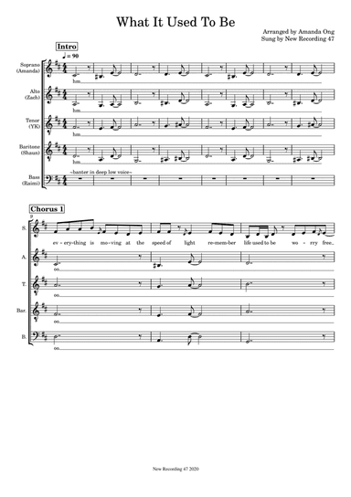 What It Used To Be (New Recording 47) A Cappella