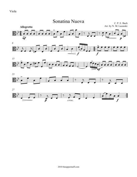 Sonatina Nuova (arr. Nick Lacanski)