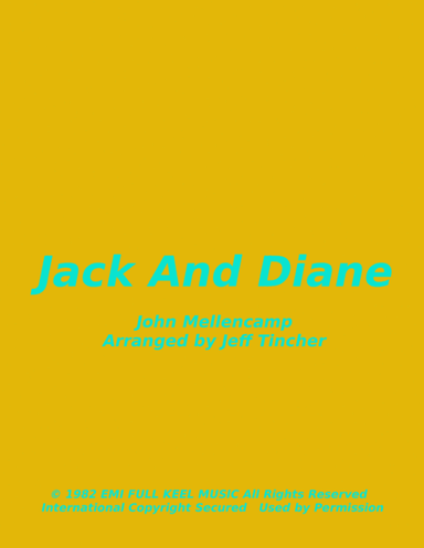 Jack And Diane (arr. Jeff Tincher)